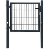  2D Vrata za Ogradu (Jednostruka) Antracit Siva 100x80 cm | shoptok.hr