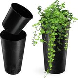 KADAX cvetlični lonec 26 cm pokrov z vložkom plastični cvetlični lonec črne barve, (5000346428) | Shoptok.si