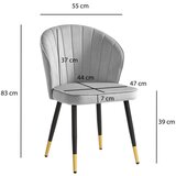 MID.YOU Set Stolov Tulpe, Siva, 2 Kos | Shoptok.si