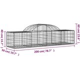  Lučne gabionske košare 14 kom 200x50x40/60 cm pocinčano željezo | shoptok.hr