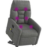  Masažni naslonjač na podizanje tamnosivi od mikrovlakana | shoptok.hr