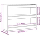 Police za knjige Staro drvo 100 x 30 x 72 cm Konstruirano drvo | shoptok.hr