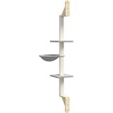  Zidna penjalica za mačke sa stupom za grebanje siva 142,5 cm | Eponuda.com