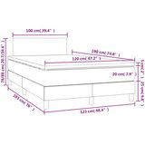  Krevet s oprugama i madracem LED tamnoplavi 120 x 190 cm baršun | shoptok.hr