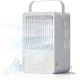 Venisymlis Prenosni Zračni Ventilator Z Rgb 7 Led Lučko, Namizna Osebna Klimatska Naprava Za Spalnico V Domači Pisarni, (22070447) u