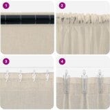 vidaXL Zavjese sa zavjesama 2 pcs Pijesak 140 x 245 cm Poliester | shoptok.hr