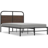 Maison Chic Posteljni okvir - Dvoposteljna postelja - Zakonska postelja brez vzmetnice 140x190 cm rjav hrast inž. les-J10692, (21772820) | Shoptok.si