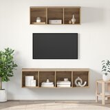 vidaXL Set TV stalka s policom Zidne s pohranom 2 pcs hrast artisan 37 x 37 x 142.5 cm Cijene
