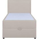 MID.YOU POSTELJA Z VZMETNICO 100 cm x 200 cm , tekstil, leseni material bež | Shoptok.si