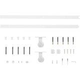  Drsna vrata s kompletom vodil 85x210 cm trdna borovina, (20804554) | Shoptok.si