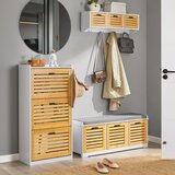 SoBuy predsoba za čevlje v beli barvi v kmečkem slogu, (20814948) | Shoptok.si