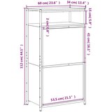 vidaXL Ormarić za cipele crni 60 x 34 x 112 cm od konstruiranog drva | shoptok.hr