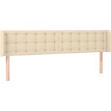 Maison Chic vzglavna omarica - nočna omarica - posteljna omarica z ušesi krem 163x16x78/88 cm blago, (21708642) | Shoptok.si