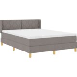  Postelja z vzmetnico z vzmetnico Taupe 160 x 200 cm blago, (5000127005) | Shoptok.si