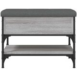  Klupa za cipele siva boja hrasta 62x42x45 cm konstruirano drvo | Eponuda.ba