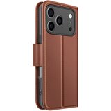 AVIZAR Denarnica etui za iPhone 17 Pro iz premium usnja s funkcijo stojala, Rjava, (5000189718) | Shoptok.si