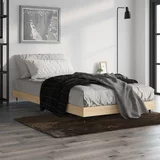 Okvir za krevet boja hrasta 90 x 190 cm od konstruiranog drva