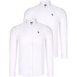 Dewberry DUO SET G725 MEN'S SHIRT-WHITE-WHITE Cijene