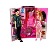  Set lutaka za igru u koferu - dečko i cura s raznim rekvizitima - roza | shoptok.hr