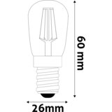 Avide Žarnica, LED 2W, E14, 4000K, 230V AC, bela svetloba - Filament T26 2W E14 | Shoptok.si