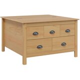  Klubska miza s predalom HILL Medeno rjava 79.5 x 79.5 x 49 cm, (5000295504) | Shoptok.si