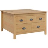  Stolić za kavu Medeno smeđa 79.5 x 79.5 x 49 cm Čvrsto borovo drvo - boja meda | shoptok.hr