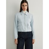 Reserved - Jakna s visokim udjelom lana - svjetloplavo | shoptok.hr