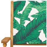 3-dijelni bistro set od tkanine i masivnog drva uzorkom lišća | shoptok.hr