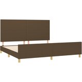  Okvir za krevet bez madraca tamnosmeđi 200x200 cm od tkanine | shoptok.hr