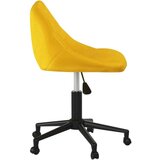 vidaXL Okretna Radna stolica - Uredska stolica boja senfa baršunasta | shoptok.hr