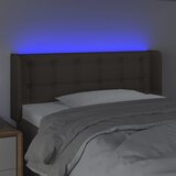  LED uzglavlje smeđesivo 93x16x78/88 cm od tkanine | shoptok.hr