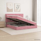  s madracem i skladištem Ružičasta 200 x 200 cm Baršun | shoptok.hr
