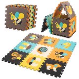  Pjenasta puzzle podloga za igru 9kom. šarene životinje 85x85x1cm | shoptok.hr