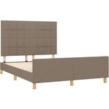  Okvir za krevet s uzglavljem smeđesivi 140 x 200 cm od tkanine | shoptok.hr