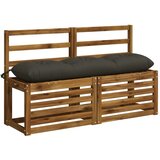  Jastučići za klupe VIANEN 2 kom. 100% poliester Antracit - Antracit 120 x 30 x 12 cm | shoptok.hr