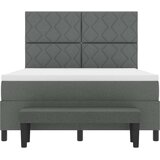  Postelja z vzmetnico z vzmetnico Temno siva 140 x 200 cm blago, (5000128683) | Shoptok.si