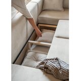 Miuform Bež sklopiva kutna garnitura od samta (s desnim kutom/u obliku slova "U") Lazy Lukka – | shoptok.hr