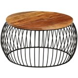 vidaXL Klubska mizica Ø 68 cm trden predelan les | Shoptok.si