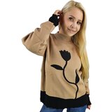 Pri Women's sweater half turtleneck warm flower print autumn winter ROSELYN | shoptok.hr