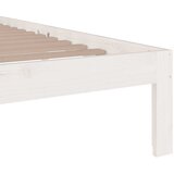  Okvir za krevet masivno drvo bijeli 120x190 cm mali bračni | shoptok.hr