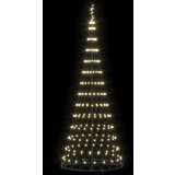 vidaXL LED božično drevesce Toplo bela 138.5 x 138.5 x 399 cm Kovina | Shoptok.si