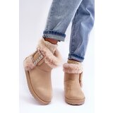 Boto Women's Insulated Buckle Boots Dulca Beige | Eponuda.ba