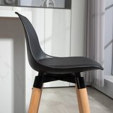  Set od 2 barske stolice skandinavski dizajn s osloncem za noge 43 cm x 43 cm x 91 cm prirodna + crna | shoptok.hr