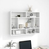 vidaXL Zidna polica visoki sjaj bijela 75 x 16 x 55 cm od iverice Cijene