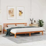  Krevetna konstrukcija Vosak smeđa 203.5 x 205.5 x 69.5 cm | shoptok.hr