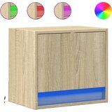 Maison Chic Stenski Dvo delni komplet Nočne omarice - Nočne mize z LED lučkami sonoma hrast, (21687565) Cene