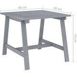 vidaXL Vrtni blagovaonski stol sivi 88x88x74 cm masivno drvo bagrema | shoptok.hr