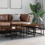  Uklapajući stolići za kavu 5 kom boja hrasta konstruirano drvo | shoptok.hr
