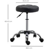  Set od 2 uredske stolice na kotačiće podesiva visina 48-63 cm crne | shoptok.hr