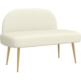  Oblikovana klupa s naslonjačem Krem 110 x 60 x 76 cm | shoptok.hr